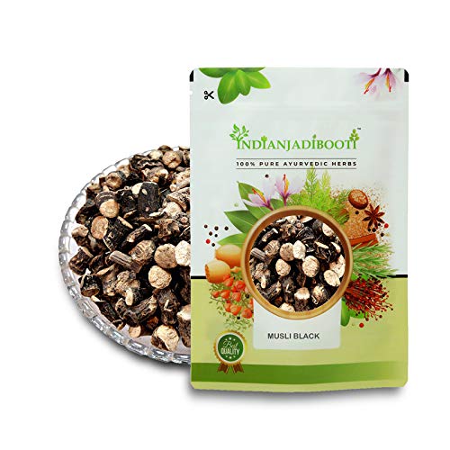 [BRSWGFQPAQFBMCLP] IndianJadiBooti Pure Black Musli Roots (Kali Musli) | Curculigo Orchioides | Traditional Ayurvedic Rasayana for Holistic Vitality, Physical Stamina & Rejuvenation, 400 Grams Pack