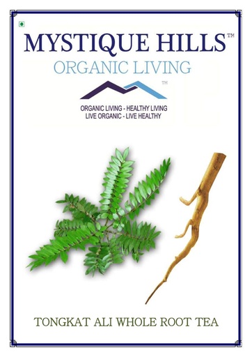 [BRSWGAT4DIJQOYDO] Mystique Hills Organic Tongkat Ali Whole Root Tea, 100 g