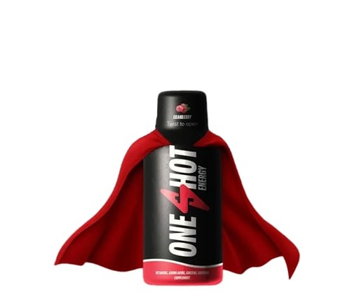 [BRSRGCQPPIDWOF3U] ONE SHOT ENERGY Energy Shot (Pack of 120ml 2 Shots Mix) (2 x 60ml in 1 of each Flavour Cranberry Lime)