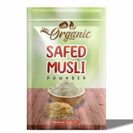 [BRSRAHDYDEPRGAY2] Organic Safed Musli Powder 250 Gm | For Stamina and Energy | 100% Pure | Immunity Booster | Natural | Non-GMO