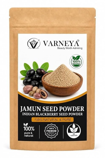 [BRSRYZYKCINRQAAU] Naturals Organic Jamun Seed Powder 100g | 100% Pure Jamun Beej (Syzygium Cumini) | Raw Naturally Dried Ayurvedic Herbal Powder | Premium Quality Fine Ground Churna | Herbal Tea, Kadha & Wellness Drink Ingredient | Chemical-Free | No Preservatives | Vegan Friendly