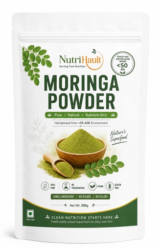 [BRSRYZQNOV5QKC36] Moringa Powder | 100% Natural Moringa Leaf Powder | Rich in Nutrients | No Added Sugar | 200g