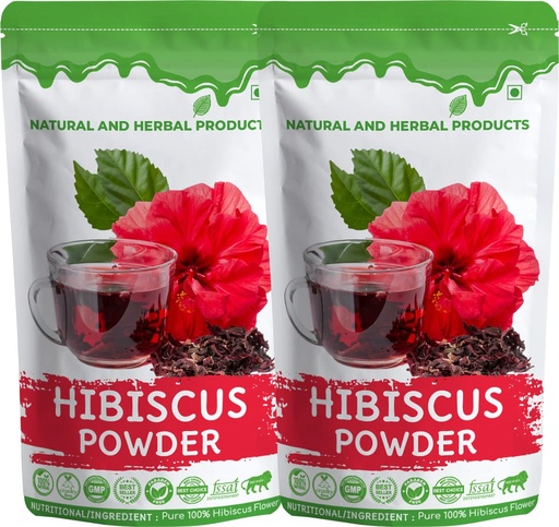 [BRSRAHYHDIJQIAI2] Herbal Hibiscus Powder For Tea, Rosa Sinensis(Shoeblackplant), Skin(Face), Hair Growth, Drinking(Weight Loss, Juice, Soap), Pure, Natural (100 Gram Pack 2) Organic Hibiscus Flower Powder For Eating