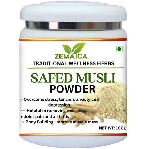 [BRSRAHA6PN6A4AA4] Safed Musli Ayurveda Safed Musli Powder (100 grams) for Stamina and Energy | Pack 1