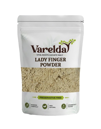 [BRSRYZAEOUFAYA3A] VARELDA Lady Finger Powder - Bhindi Powder - Abelmoschus Esculentus (25 Grams)