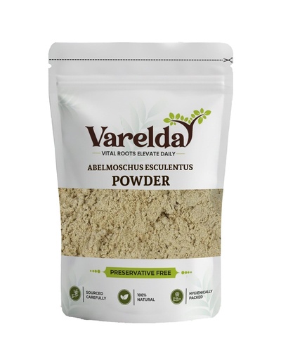 [BRSRYZAEOANR6FLD] VARELDA Abelmoschus esculentus Powder - Bhindi Powder - Abelmoschus Esculentus (25 Grams)