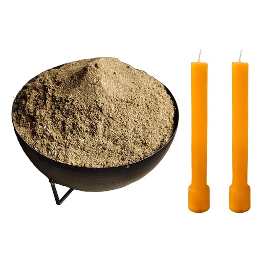[BRSREGA2OYIB6YLZ] Stock Trading Luck Mix with 2 Taper Candles | 75+ Natural Ingredients | Moon-Charged Blend for Financial Success & Luck Enhancement | Negativity Removal. (60 Grams)