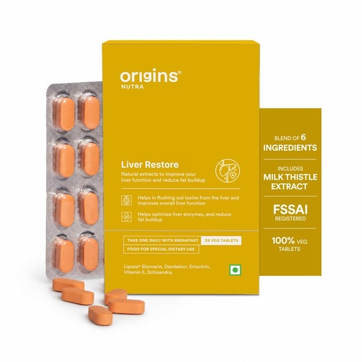 [BRSROHYDOJYRMYLP] Origins Nutra Liver Restore | Milk Thistle Extract + 5 Active Ingredients