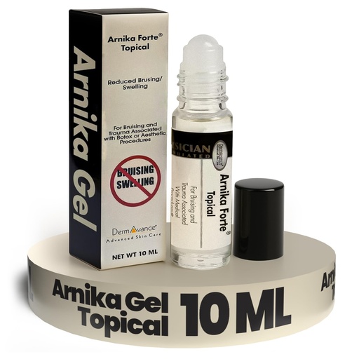 [BRSROGTYBUDWCFYZ] DermAvance Arnika Forte Roll-On – Arnica Gel for Bruising and Swelling After Surgery, Arnica gel Topical with Bromelain, Arnica Bruise Gel for Thin Skin and Sports Injuries – Clear, 10 ml