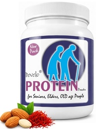 Develo Protein Powder for Seniors, Elderly & Old Age People, Men & Women - 1kg Kesar Badam