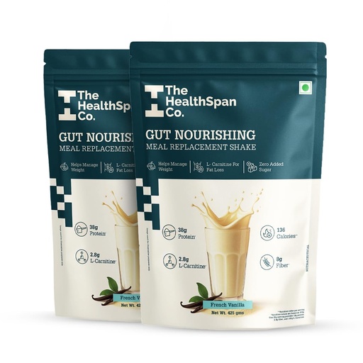 [BRSRA2T2CAJQ4E3X] The Healthspan Co. High Protein Meal Replacement Shake 425g x2, Only 136Cal