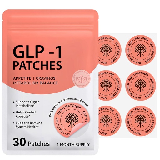 [BRSRGZIKO4BGO3Q4] GLP-1 Support Patches for Weight Management & Metabolism Support | Easy Daily Use, Comfortable Adhesive, Non-Invasive Wellness Aid | 30 Count Patch Pack