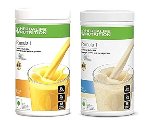 [BRSWYA35B4NBGGQ7] Herbalife Formula 1 Nutritional Shake Mix Mango and Kulfi, 500 g Each - Combo Pack of 2
