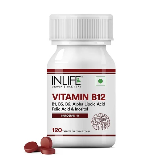 [BRSROAD5OEDQMAD5] INLIFE Vitamin B12 Supplement Tablets with Alpha Lipoic Acid, 120 Count