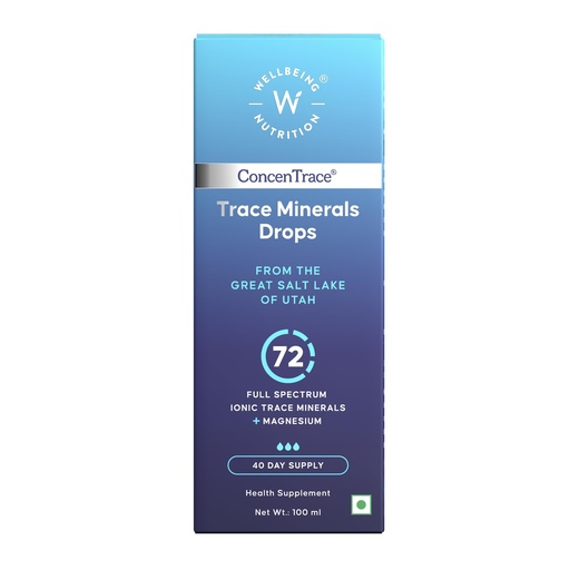 [BRSRGYL4PMIROH3F] Wellbeing Nutrition Liquid Trace Minerals Drops with Concentrace | Full Spectrum 70+ Ionic Minerals, Magnesium, Electrolytes |For Energy, Hydration, Detox| Bioavailable, Fast Absorbing, Concentrated | 40 servings