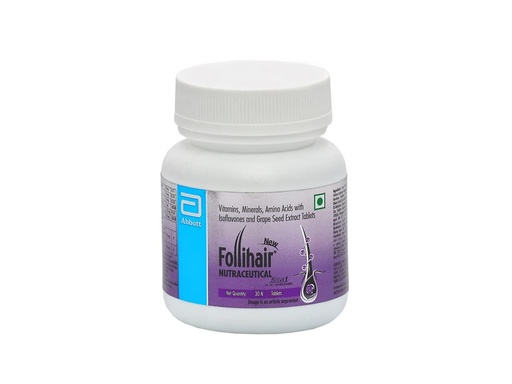 [BRSWYAAROUBWK33Z] Follihair New Nutraceutical Pack of 30N Tablets Bottle
