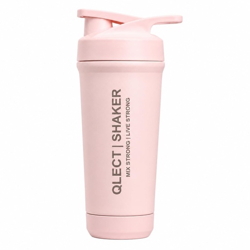 [BRSRYZQBOVYWGDTG] QLECT Stainless Steel Grade 304 Protein Shaker Bottle for Gym | Mixer Agitator | Leak Proof | 2 way Opening & Clenaing | 2 Openings Wide Mouth & Flip Lid | Food Grade Bpa Free | Odor Resistant (700ml)