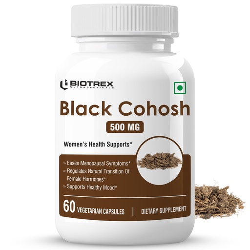 [BRSWGAAYC55BEYLG] Biotrex Nutraceuticals Black Cohosh (10:1) 500mg | Supports Mood Balance & Hot Flashes | Overall Wellbeing & Bone Health | Non-GMO & Gluten Free | 60 Veg Capsule