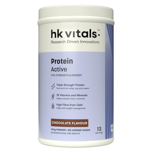 [BRSW2AYEB55BMDIV] hk vitals Protein Active, Chocolate, 400g (0.88lbs)