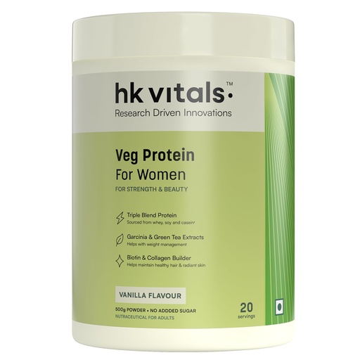 [BRSROZQPAAIW223G] hk vitals Veg Protein For Women, Vanilla, 500g
