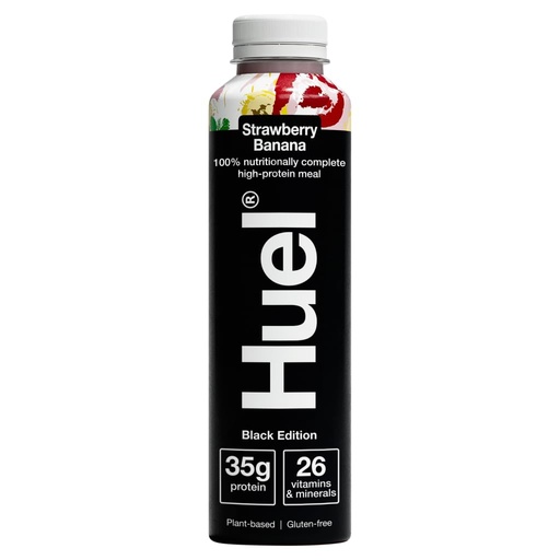 [BRSREZLQB4CR6CL6] Huel Black Edition Ready-to-Drink | Strawberry Banana Flavour High Protein Drink | 35g Protein Per Bottle | Not Just A Meal Replacement Shake | Complete Nutrition I 16.9 Fl Oz (Pack of 1, 500ml)