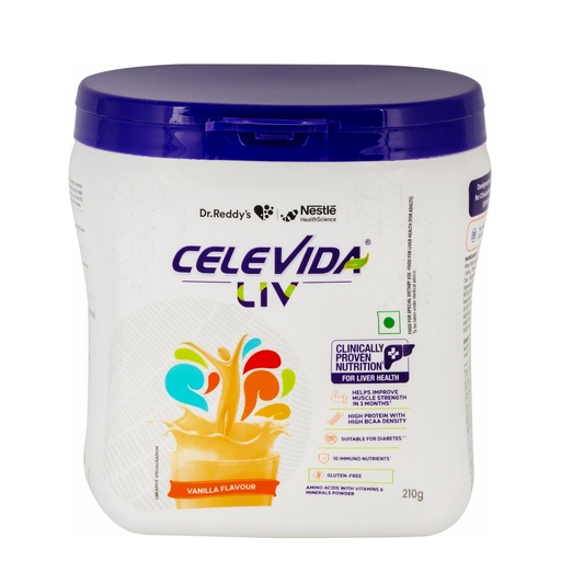 [BRSRECAKBUPBGA3B] Dr.Reddy’s Celevida Liv | Nutrition Drink for liver health | Vanilla Flavour- 210g