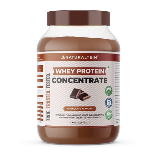 [BRSRM2QEC4DR6AI7] NATURALTEIN Natural Whey Protein Concentrate Chocolate – 1 kg | 21.8 g Protein per 30 g Serving | Naturally Flavoured | Non-GMO | No Artificial Sweeteners | Smooth Taste & Easy Mixability