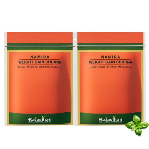 [BRSRAH3RDMFAGCLZ] Namira Weight Gain Powder for Men & Women - Herbal Formula For Weight Management & Overall Wellness | Natural Protein & Herbs | Health Gain | Pack 2 - Each 120gm