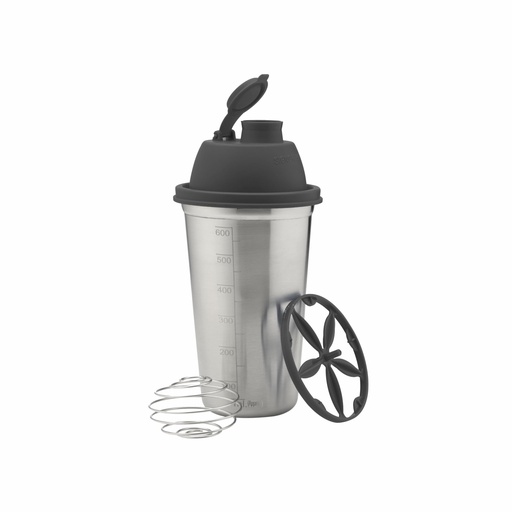[BRSWYEAROZ6GY2TA] SignoraWare Shake N Shake Stainless Steel Shaker | Leakproof | Measurement marking| Perfect for fitness Enthusiast & Athletes | Ideal for mixing protein shakes & Pre-workout formula (650ml | Black)