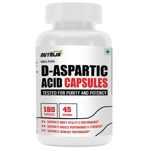 [BRSWGBI7CEFAGHYY] NutriJa D-Aspartic Acid (DAA) Supplement - 180 Capsules