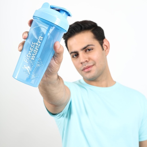 [BRSREGI5AUPW2D3P] Fitness Mantra® 700ml Classic Shaker Bottle for Men & Women [Capacity 700 ml (Sky Blue, 700ml)