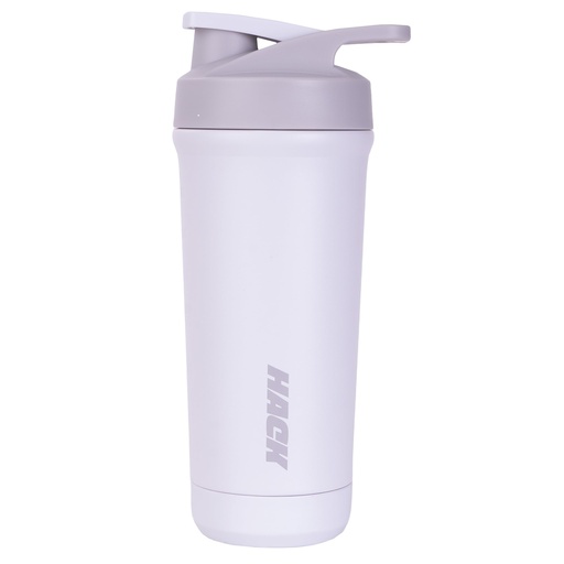[BRSRYZAOOAHB4ETG] Hack Athletics Pro Blend Stainless Steel Protein Shaker Bottle for Gym, Pre Workout Bottle, Water Bottle for Men and Women | Removable Agitator, Measurement Markings, 100% Leakproof | 700ML (White)