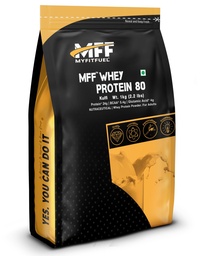 MyFitFuel MFF Whey Protein 80 | 1Kg, 30 Servings (Kulfi)