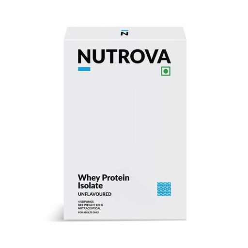 [BRSRGBQFDF5RGAY7] Nutrova Whey Protein Isolate Unflavoured Travel Pack | 25g Protein per 30g Scoop, 5.5g BCAAs | No Added Sugar | Easy to Digest Protein Powder for Men & Women