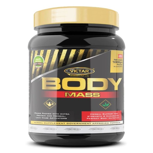 [BRSRMZQ7C4MWEALL] Body Mass Gainer Protein Calorie Weight Gainer Powder With Vitamins & Minerals, 1 count, 1000 grams