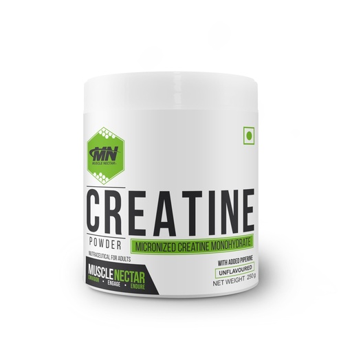 [BRSW2FABC55ROCDO] Muscle Nectar Pure Micronised Creatine Monohydrate | Rapid Absorption | Enhanced Muscle Strength & Power | Powder Form (250g, Unflavoured)