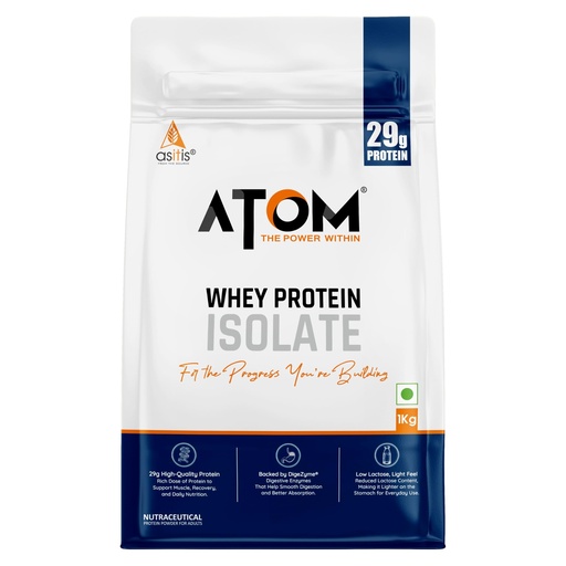 [BRSRMAAPCRYA4GTZ] AS-IT-IS ATOM Whey Protein Isolate 1kg | 29g protein, Double Rich Chocolate Flavor