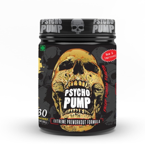 [BRSRMYYEBFYBGDLG] One Science Nutrition (OSN) Essential Series Pre-Workout Psycho Pump | 30 Servings | Intense Muscle Pump & Energy | Beta Aline 3500mg | Fruit Punch | 330g