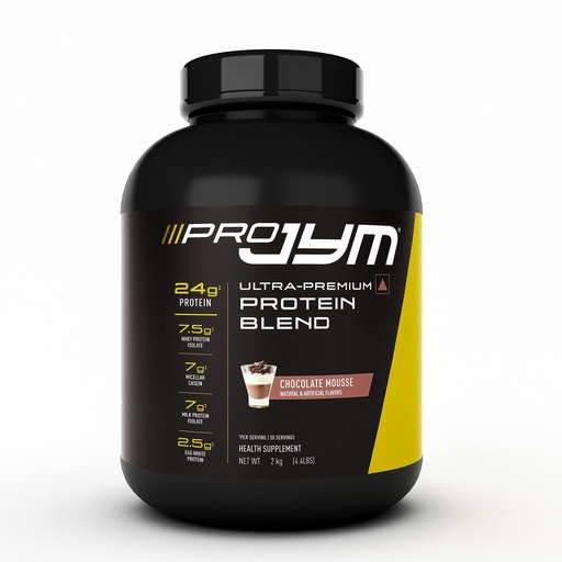 [BRSW2AITBECGA3TK] PRO JYM Ultra-Premium Protein Blend (24g Protein, 50 Servings) - 2kg (4.4lbs) (Chocolate Mousse)