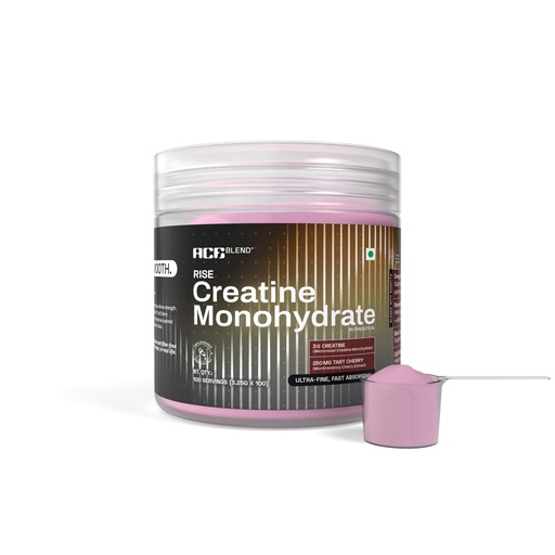 [BRSRGFACDMBGAGYZ] Ace Blend Micronised Creatine Powder 100 Servings | Tart Cherry Extract | For Strength, Endurance And Recovery | Creatine Monohydrate | Big Muscle Protein Support| High Absorption, Men & Women, 325g