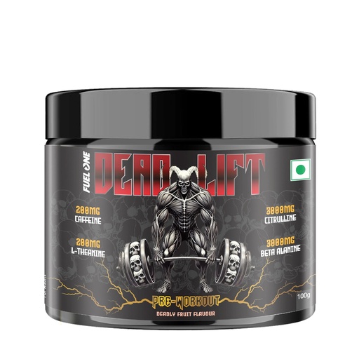 [BRSRAAIKOUFWYGY6] FUELONE Dead-Lift Pre-Workout, Deadly Fruit, 100g