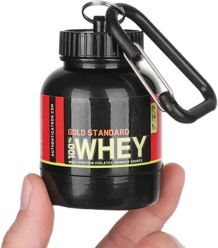 [BRSRMEL7DIFWOGT4] Serveuttam Whey Protein Powder Container Keychain - Easy to Carry Protein Powder in Gym | Portable Funnel Supplement Powder (1)