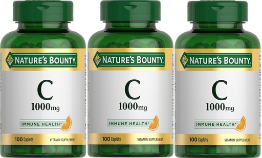 [BRSWGZAZCUNB4HY2] Nature's Bounty Vitamin C, 1000mg, 100 Caplets (Pack of 3)