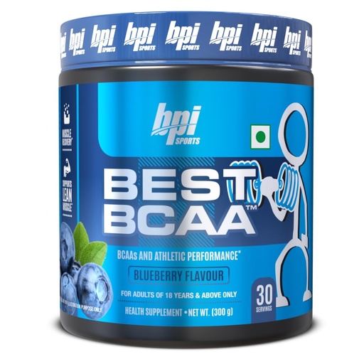 [BRSW2ED4AFYR4E35] BPI Sports Best BCAA - BCAA Powder - Branched Chain Amino Acids - Muscle Recovery - Muscle Protein Synthesis - Lean Muscle - Improved Performance - Hydration | Blueberry | 30 Servings | 300 grams