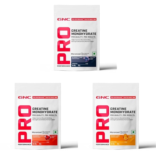 [BRSRYZLYPN5AK23O] GNC Creatine Power Strength Stack | Blueberry + Cranberry + Orange Creatine Trial Combo | Strength, Hydration & Workout Performance Pack