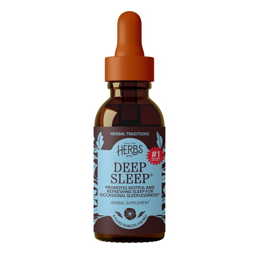 [BRSWIYYMAAIRYD3A] Herbs Etc. Deep Sleep Classic Liquid Extract - Holistic Rest Supplement for Restful Sleep - Chamomile, Lemon Balm Extract & Passionflower - Melatonin-Free, Gluten-Free - 4 fl oz (157 Servings)