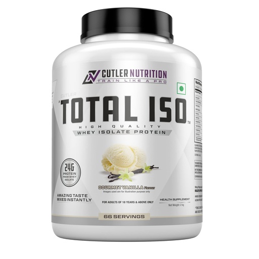 [BRSROYYZOJ6RGDI4] Cutler Nutrition Total ISO Whey Isolate Protein Powder | Post Workout Protein Powder Mix and Meal Replacement Drink,2 kg (Gourmet Vanilla)