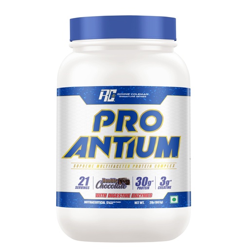 [BRSRGAAODEFGM3TF] Ronnie Coleman Signature Series Pro-Antium Whey Protein, Double Chocolate (21 Servings, 907g / 2lbs) | Supreme Multifaceted Protein Complex