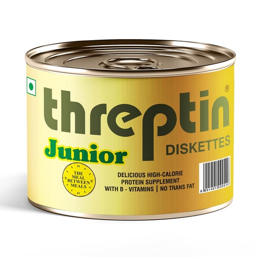 [BRSRMAY7OICRYD3O] THREPTIN Junior-Protein Diskettes| Healthy Snacks For Kids - 250 Gram, Casein Protein Diskette With Calcium, Essential Vitamins, Minerals, Shankhpushpi And Brahmi-(No Maida)- Kesar Pista|100% Veg