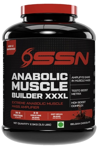 [BRSRAYD5CEHAKET4] Anabolic Muscle Builder Xxxl, 2.5Kg (5.5 Lbs), Chocolate, Extreme Anabolic Muscle Mass Gainer, 36G Of Protein And 738 Kacl Per Serving Accelerate Post Workout Recovery, Powder